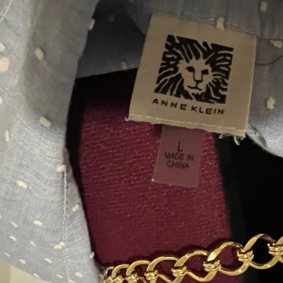 Anne Klein Button Dawn Front Tie Blouse Size Large. - Picture 3 of 3